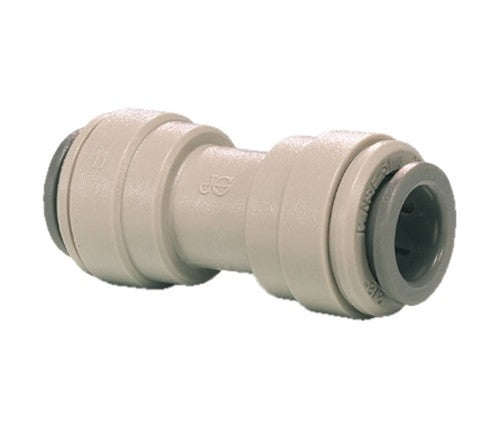 John Guest Hurtigkobling 3/8" - 1/4" er en trykk-kobling i plast med to åpninger for sammenføyning av rør, noe som gir raske og sikre tilkoblinger i ulike bruksområder. Merkevare: John Guest.