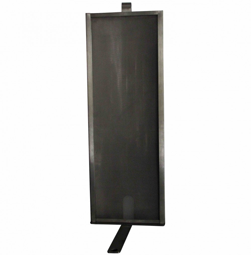 Camurri Internal Wall Filter for CB50 er et rektangulært, svart nettingfilter laget av rustfritt stål, med en flat bunnstøtte og et lite håndtak på toppen.