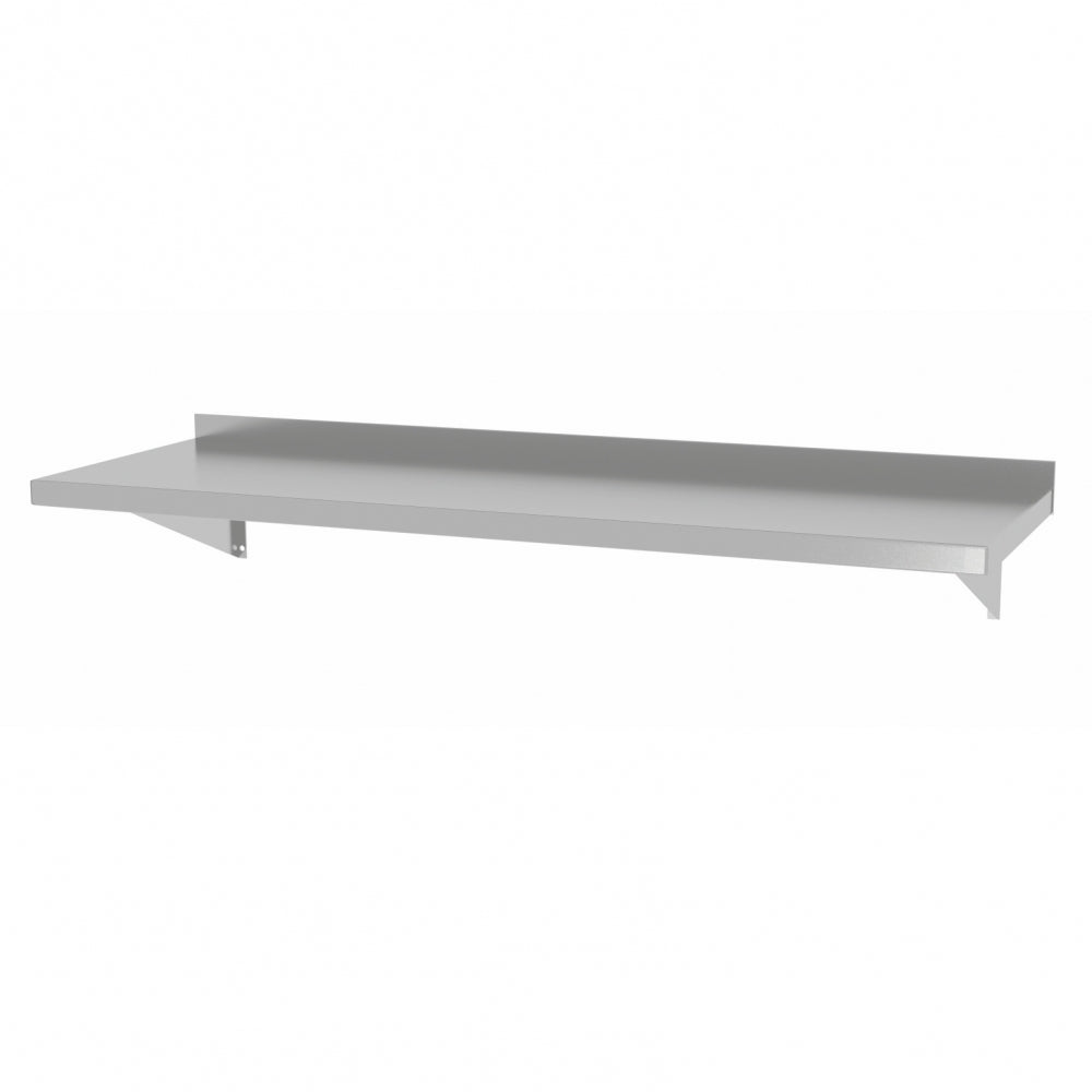 Hendi Vegghylle av rustfritt stål (800 x 300 x 250 mm) er en veggmontert hylle i rustfritt stål AISI 430 med en flat overflate og en kort bakkant.
