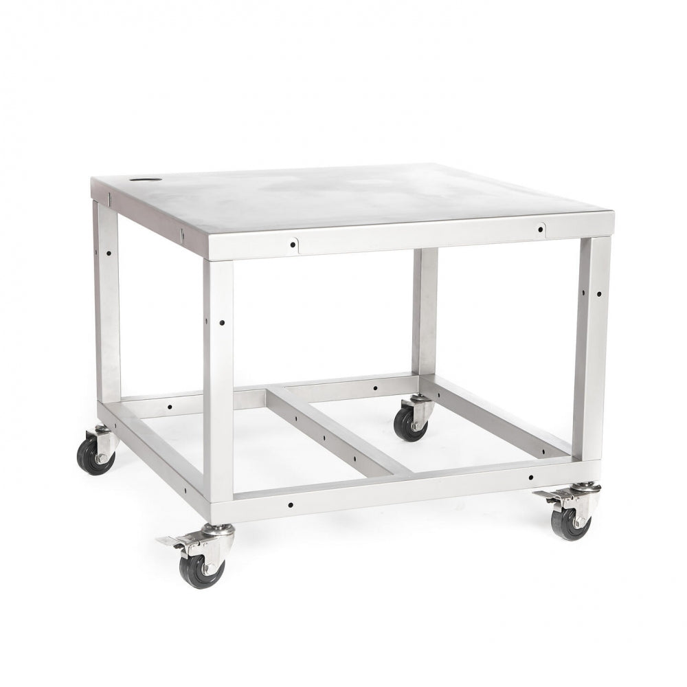 Troll Bryggebord - Lav modell (59 cm) fra Brewtools er et hvitt metallbord med hjul, som gir allsidig mobilitet og passer sømløst inn i bryggebordsystemet ditt.