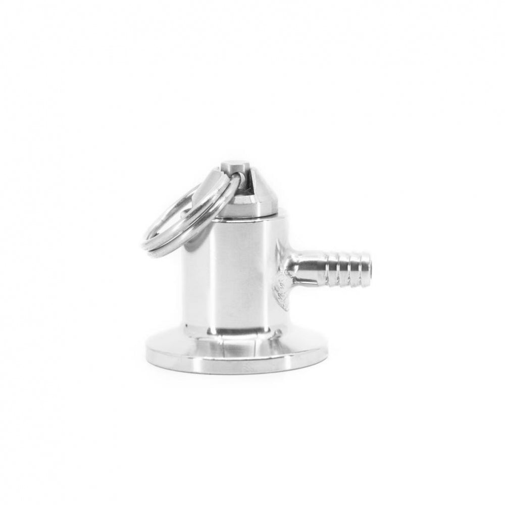 Brewtools TC34mm Lufteventil (PRV) med 7mm nippel er en gasskobling i rustfritt stål med slangenippel og piggslangekobling, designet for tappesystemer. Med manuell PRV (ekstrautstyr) for bedre trykkontroll.