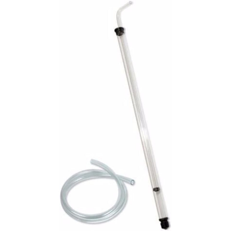 Fermtech Autohevert - 1/2" Large fra Fermtech er en akvariegrusstøvsuger i plast med et langt, gjennomsiktig rør, fleksibel slange og autohevertpumpe for effektiv rengjøring av substrat i akvariet.