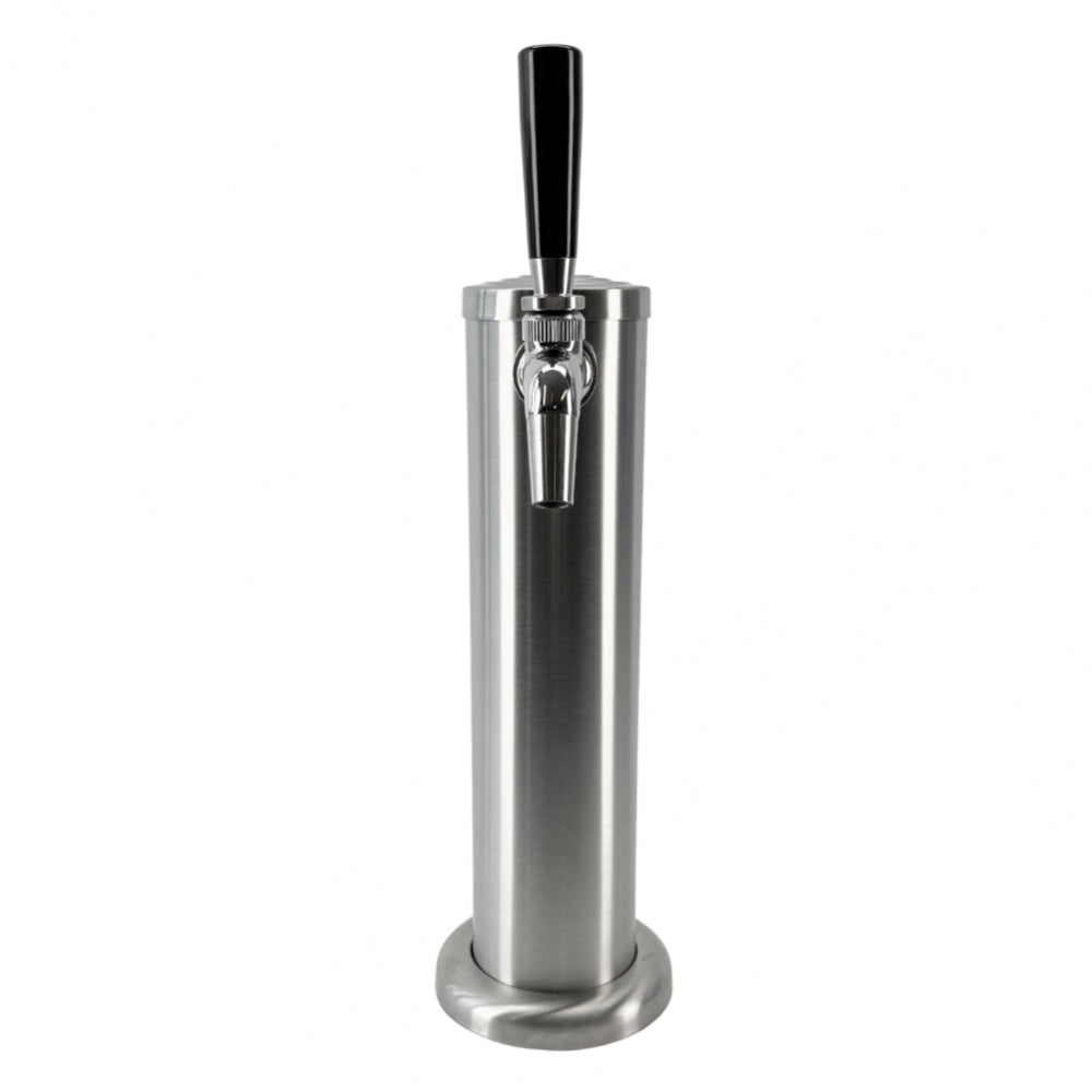 Keg King FasTap Font Kit er et tappetårn sett med 1 kran, med et tappetårn i rustfritt stål med svart håndtak - ideelt for alle tappesystemer hjemme.