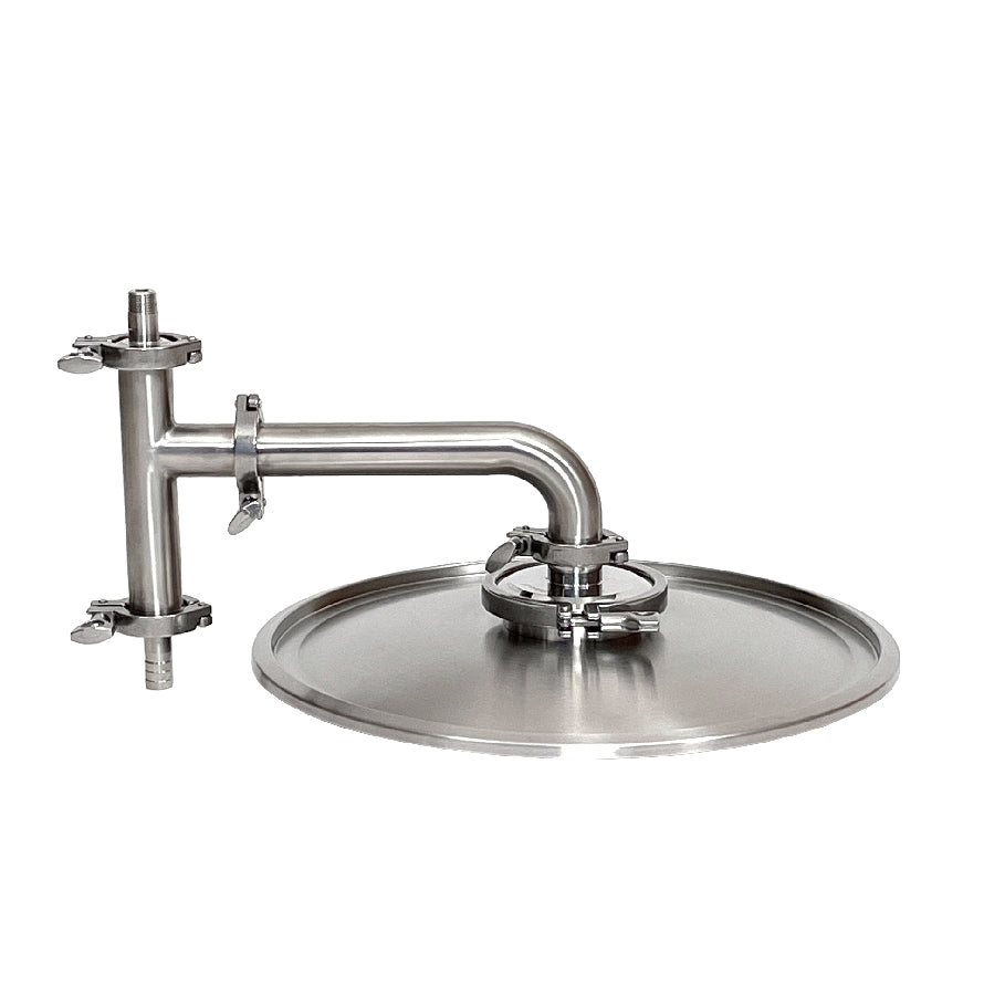 Grainfather Dampkondensator til G40 & G70 er en dampkondensator med treklemme, designet for industri- eller laboratoriebruk.