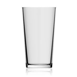Et klart, tomt Rastal Conical Tumbler 47cl Ølglass (1 stk separat glass) står oppreist på en hvit bakgrunn.