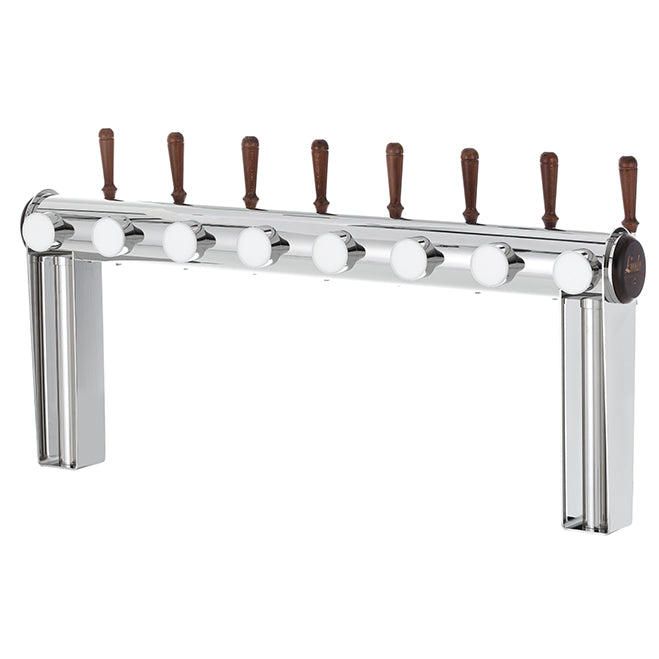Lindr Naked Cold Bridge 10 Tappetårn er et øltappetårn i metall med ti trehåndtak og kromfinish, utviklet for utskjenking av drikkevarer på fat. Systemet er utstyrt med Cold Bridge-kjøling og er konstruert av rustfritt stål, noe som sikrer optimal temperaturkontroll og holdbarhet.