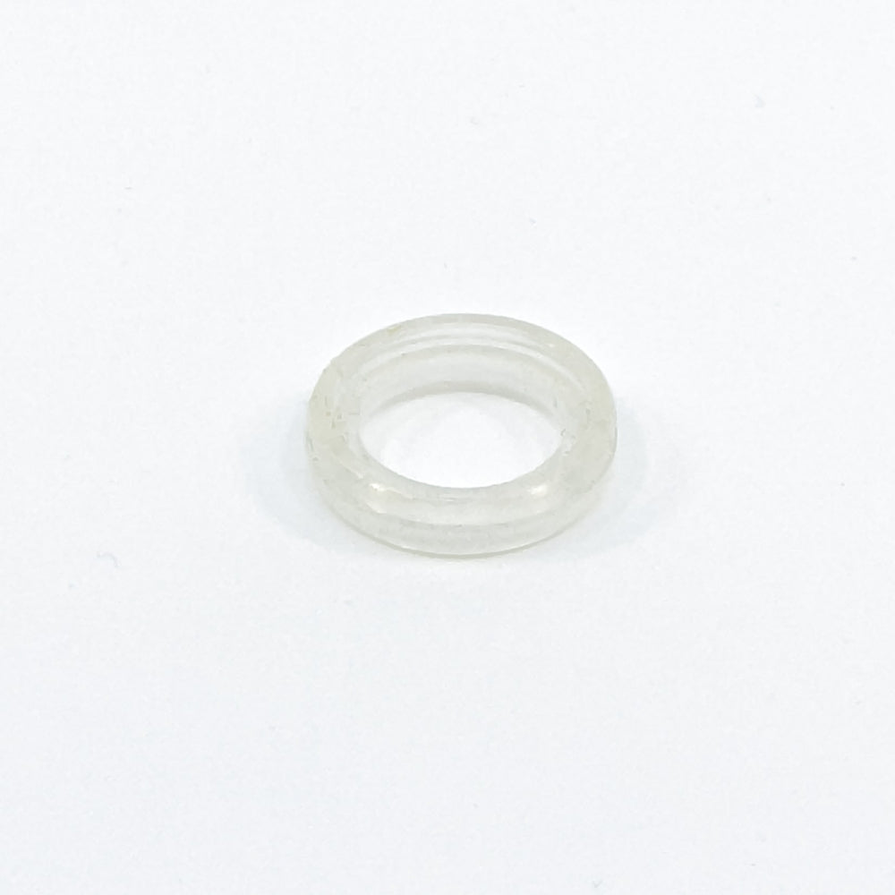 3/4" Tri-Clamp Pakning Silikon O-ringspakning laget av klar silikon, vist på hvit bakgrunn.