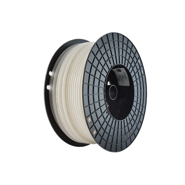 En lengde Dmfit LLDPE-slange med 4 mm utvendig diameter er pent opprullet og vist på en vanlig hvit bakgrunn.