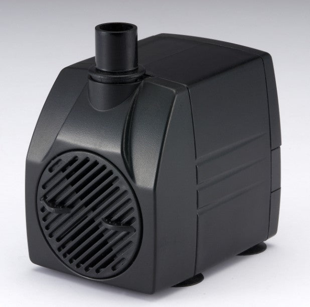 Keg Washer Pumpe til Keg Washer (220-240V) er en svart nedsenkbar vannpumpe med ventilert frontdeksel og topputløp, vist på en lysegrå overflate.