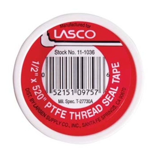 En rull Gjengetape PTFE 12 mm bred x 13,2 m lang fra Brewshop har en rød og hvit etikett med produkt- og produsentinformasjon.