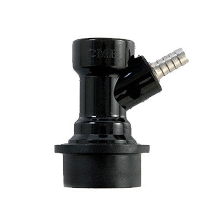 Ball lock øl hurtigkobling med nippel fra CMB - sort plastkobling med metallnippel, perfekt til å tilslutte ølslanger til hjemmebryg keg.