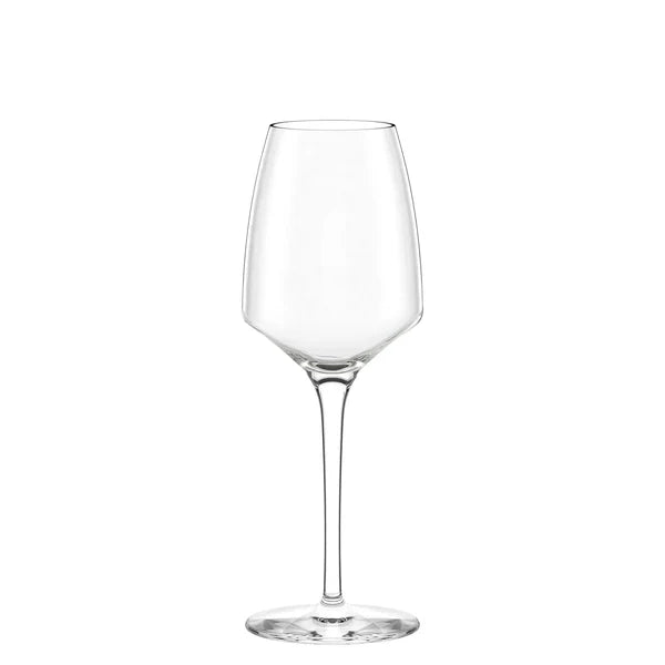 Stölzle Lausits Experience White Wine vinglass 285 ml, laget av fint krystallglass, har en lang stilk og er vist stående mot en vanlig hvit bakgrunn.