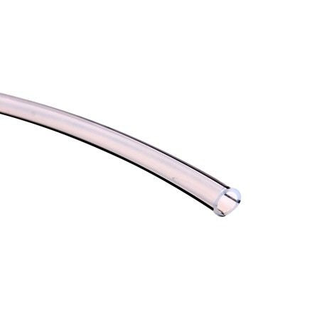 En 3/8" LDPE-slange til øl / luft (svart stripet) fra Lindr vises mot en hvit bakgrunn.