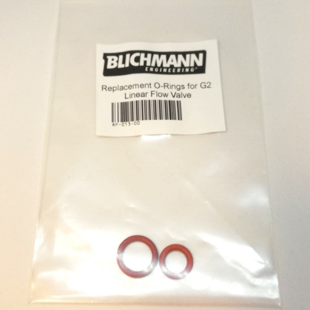 To røde erstatnings-O-ringer for Blichmann RipTide Valve fra Blichmann, i klar emballasje merket Blichmann Engineering. Ideell for reservedeler eller rutinemessig vedlikehold.