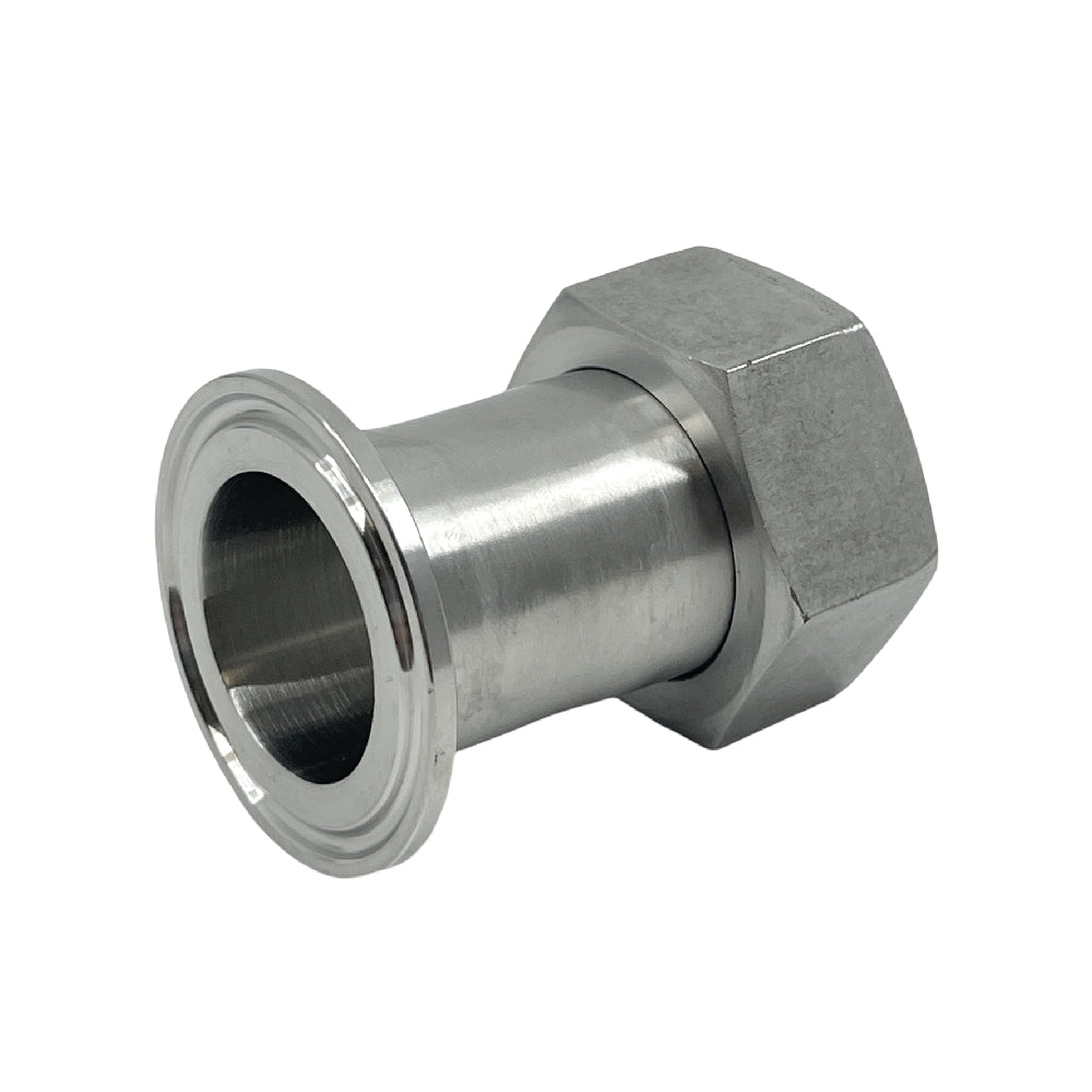 Brewshop TC-adapteren for Rover Novax 30 B-pumpe (1,25" BSP til 1,5" Tri-Clamp) gir sikre tilkoblinger for rør eller slanger, ideell med CIP-rengjøringspumper og kompatibel med sekskantmutterkoblinger.