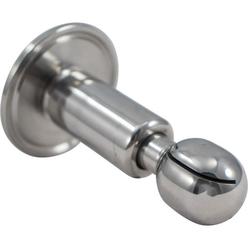 Brewshop CIP Roterende Vaskeball 1,5" TC x 1/2" NPT, laget av rustfritt stål 304, har en Tri-Clamp-tilkobling - ideell for effektiv rengjøring av tanker i industri- og næringsmiddelprosesser.