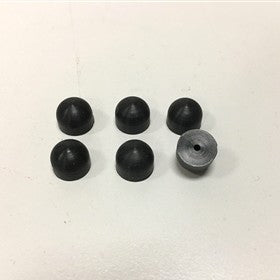Et sett med svarte, runde New Style Beergun Tips (6 stk) fra Blichmann, ideelle som reservedeler eller øl tappeutstyr til trekkanlegget ditt.