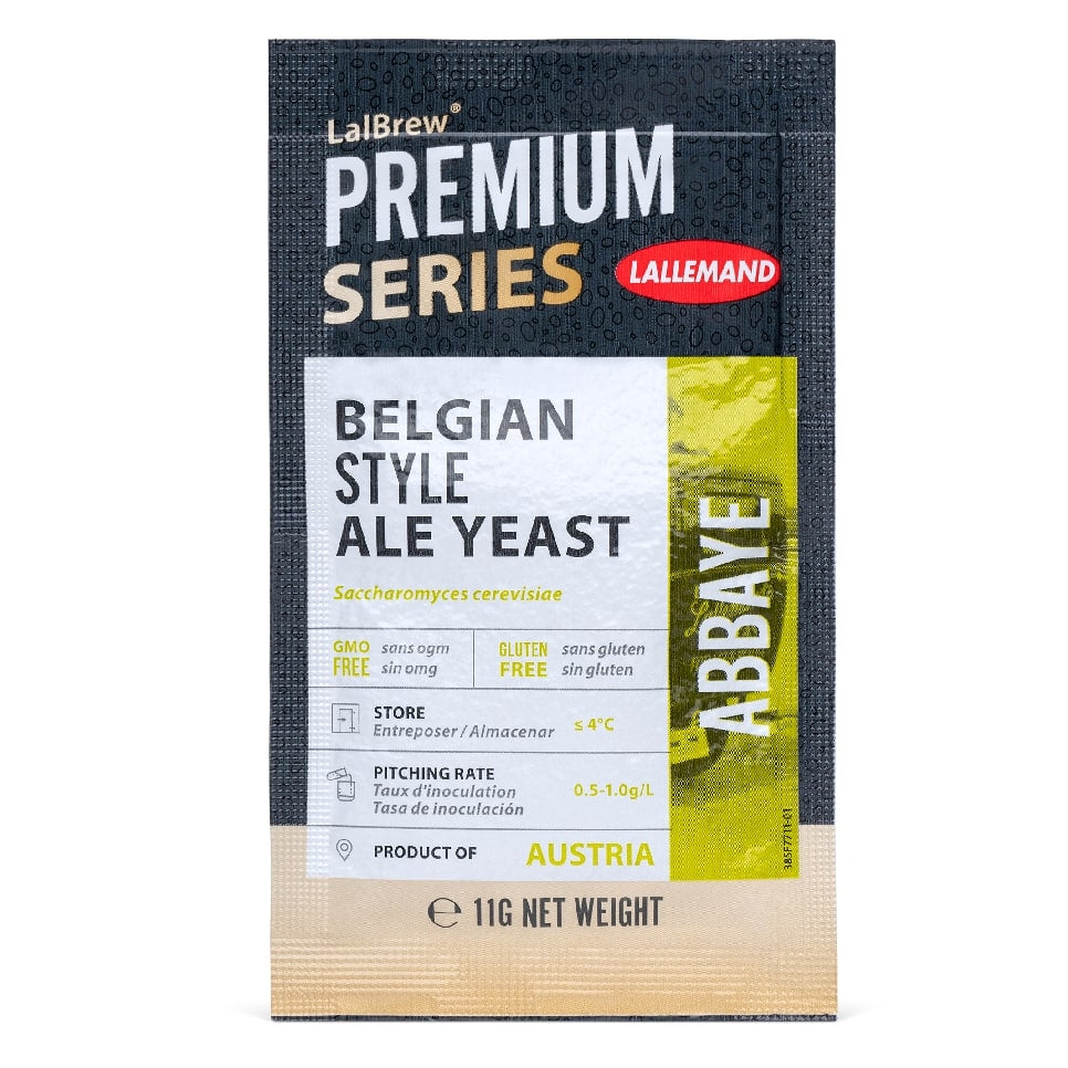 LalBrew Abbaye 11g - Lallemand er en GMO-fri og glutenfri belgisk ølgjær for brygging av trappist-stil øl. Produsert i Østerrike.