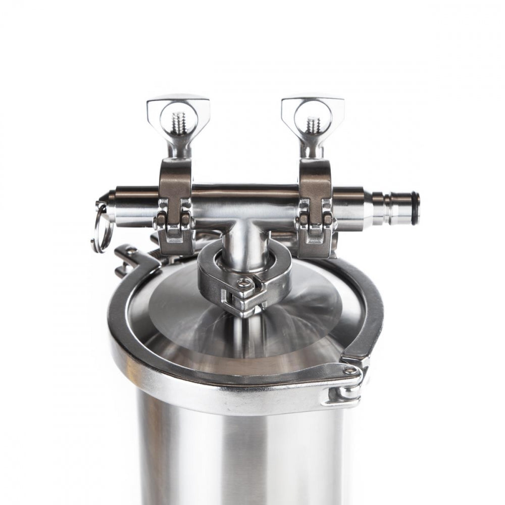 Brewtools HopDrop Kit, 3" er en beholder i rustfritt stål med forseglet lokk og slangekobling - perfekt til tørrhumling og som en førsteklasses gjæringstank.