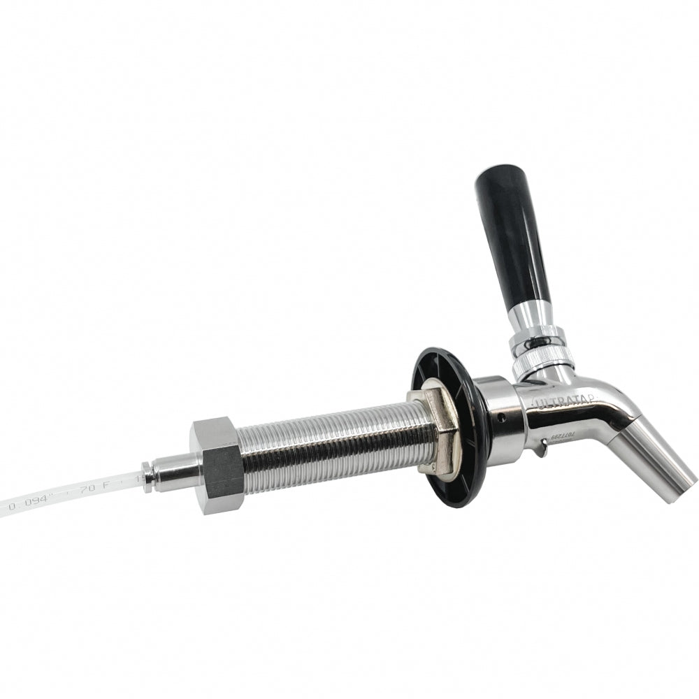 Project Brew Overgang F 5/8" BSP - 3/16" Rustfritt stål er en adapter i rustfritt stål som er designet for enkel installasjon i kegeratorer eller øldispenseringssystemer, noe som sikrer holdbarhet og kompatibilitet med ulike oppsett.