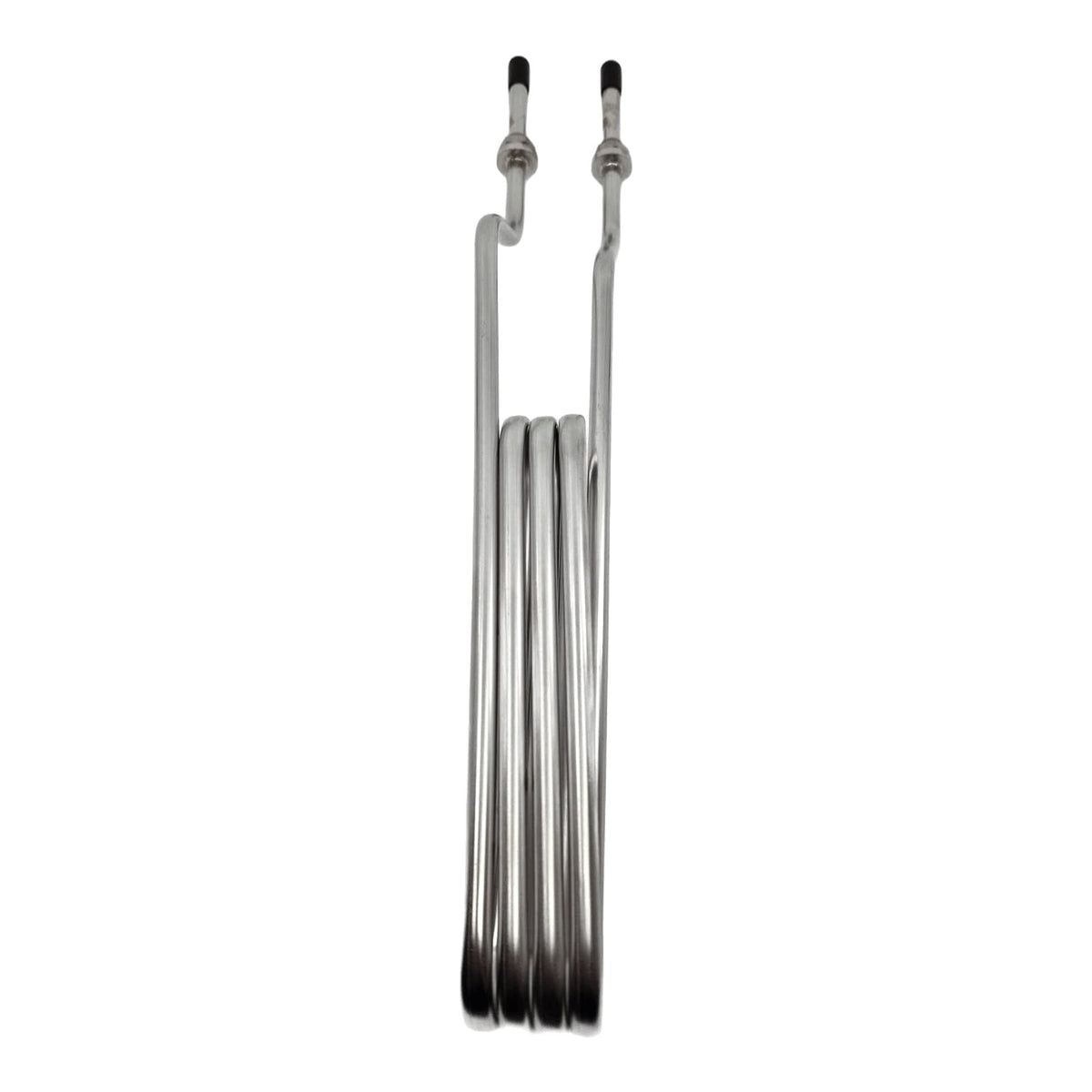 Apollo 30L Cooling Coil kjølespiral fra Keg King sett forfra, med to tilkoblinger på toppen