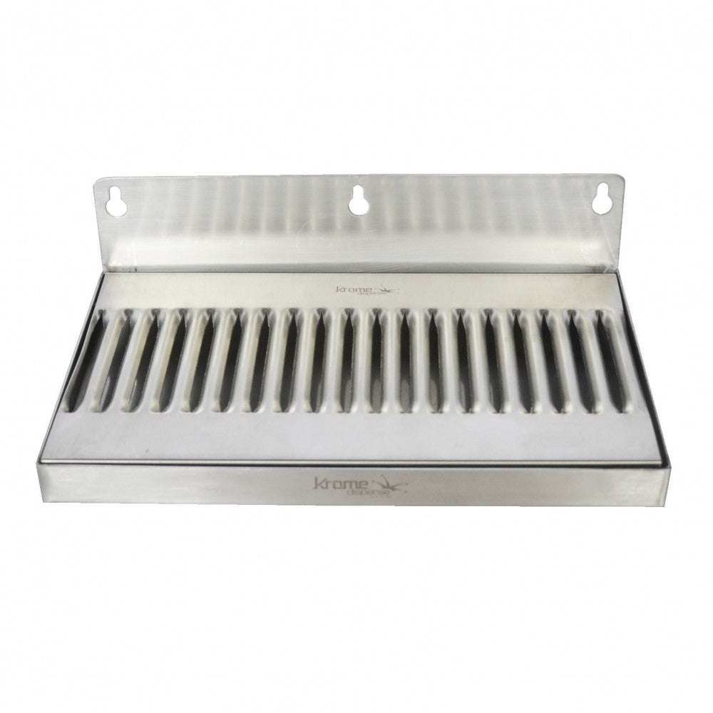 Dryppbrett 25 cm med veggfeste fra Krome Dispense er laget av slitesterkt 304 rustfritt stål, har flere spor på rad og en robust veggmontert design for stil og funksjonalitet.