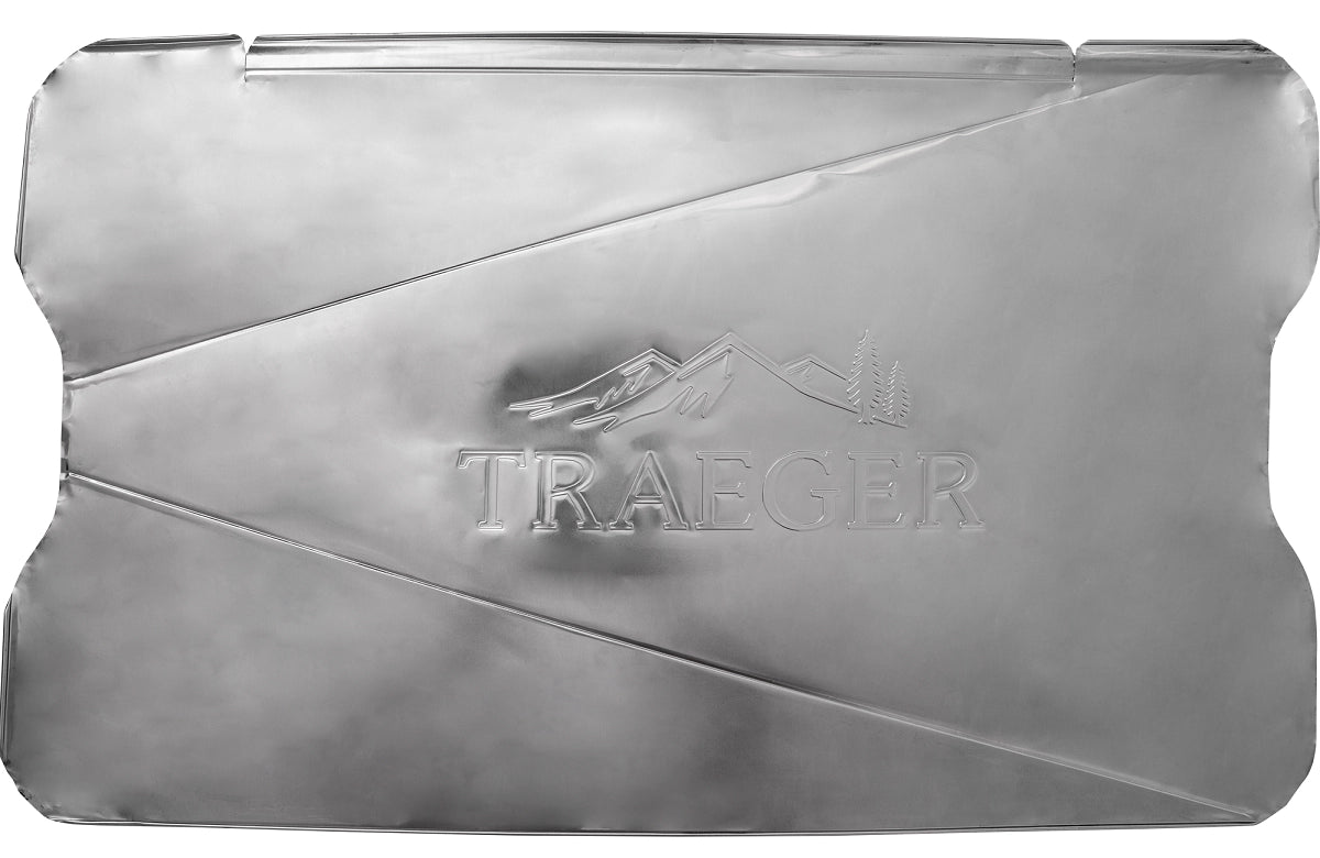 Traeger Drip Tray Liners, størrelse B (5-pk), er praktiske folieunderlag for Pro780-, IW885- og Woodridge-grillene som gjør rengjøringen enkel. Hvert underlag passer perfekt til grillen din og forenkler vedlikeholdet etter tilberedning.