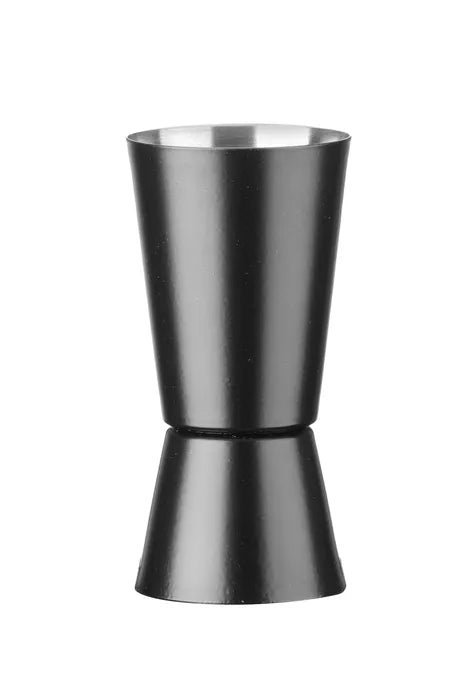 Bartender Tool Kit Sort fra Hendi inneholder en dobbeltsidig jigger i rustfritt stål med store og små kopper, perfekt for presis måling i ethvert bartendersett.