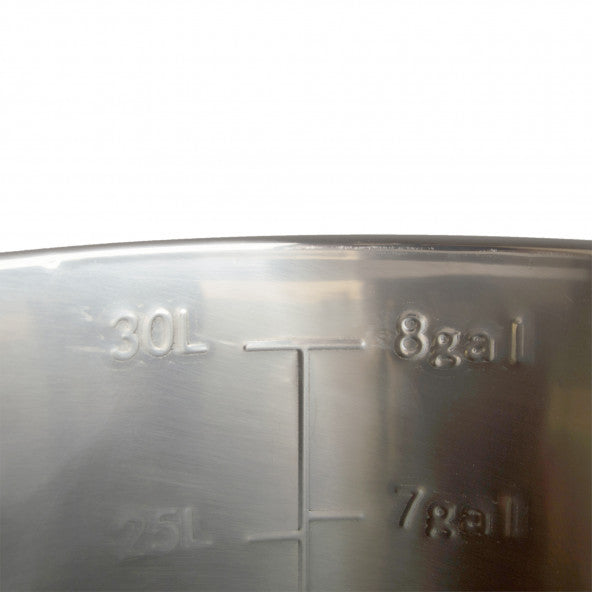 Volume markings inside the Brew Monk fermenter