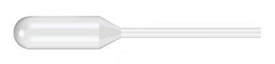 Pasteurpipette PE gradert 3 ml steril fra VWR er en gjennomsiktig, steril pipette designet for presis kontroll av dråpestørrelse, med en pæreformet topp og et smalt skaft.
