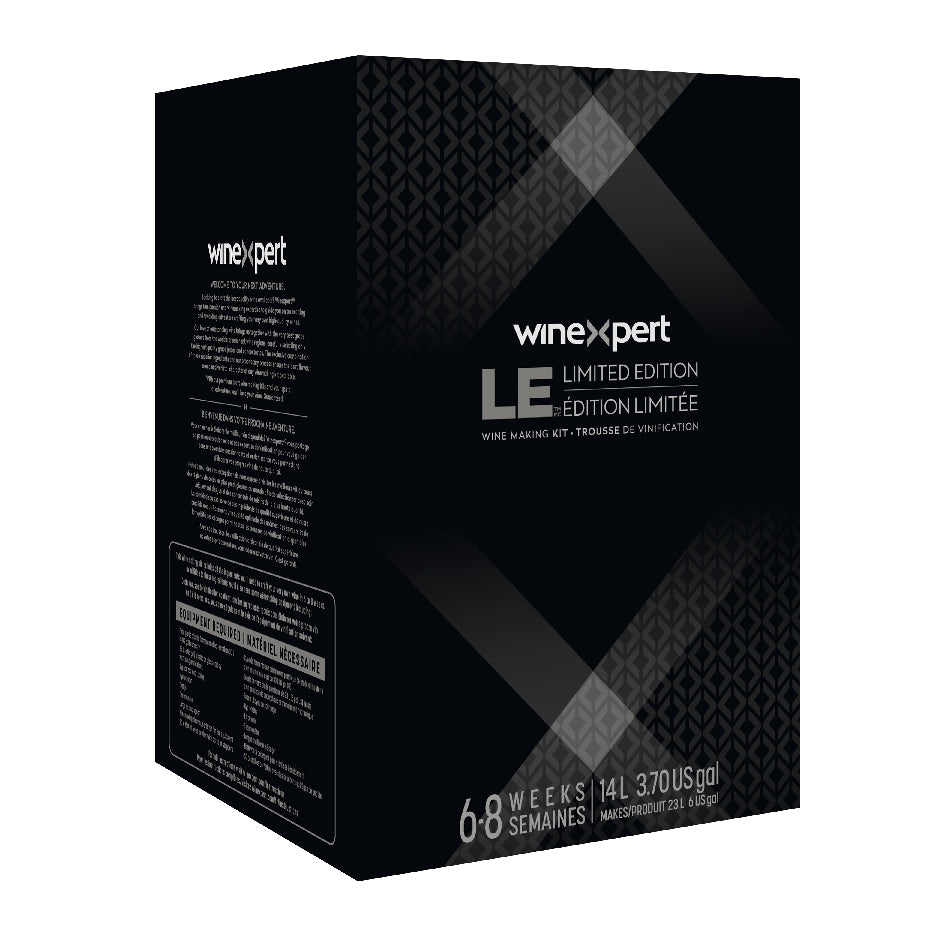Winexpert LE24 Double Blanc 14L Vinsett (Hvit) fra Winexpert, et svart boksesett, lager en sprø fruktig hvitvin inspirert av Riverland Australia på 6-8 uker - perfekt for hjemmelaget vinlaging.