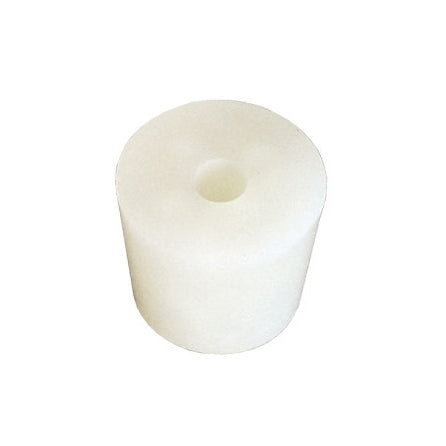Brewferm Silikonpropp D60-70 er en hvit sylindrisk plastavstandsholder med et sentralt hull (diameter 60-70 mm), vist på en vanlig hvit bakgrunn.