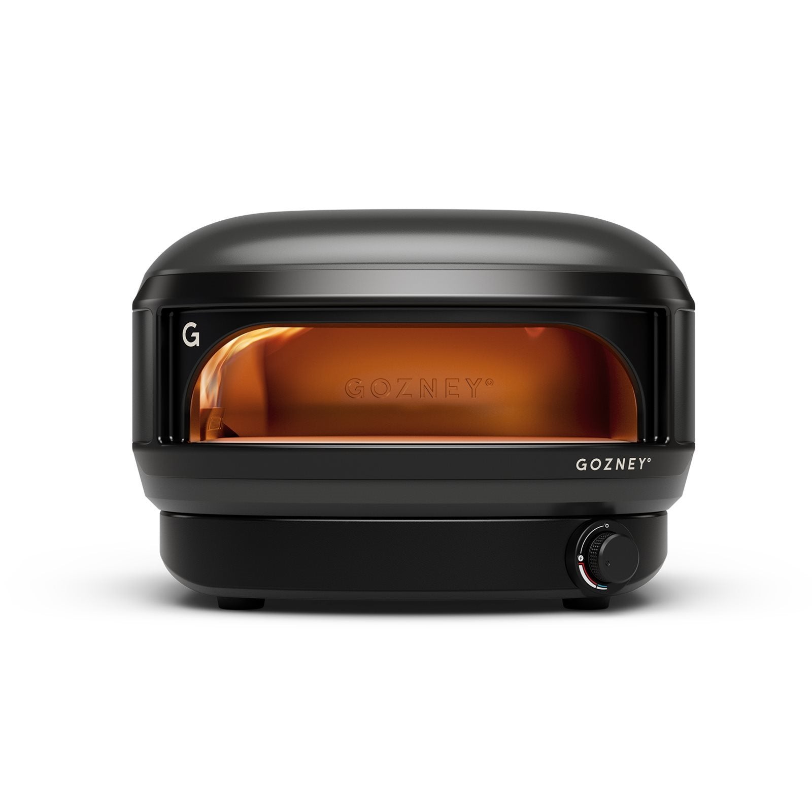 The Gozney Arc Lite, Sort - Pizzaovn har avrundet topp, frontvindue til indblik i ovnen og drejeknap foran til nem betjening - perfekt som en kompakt ovn til hjemmelaget pizza.
