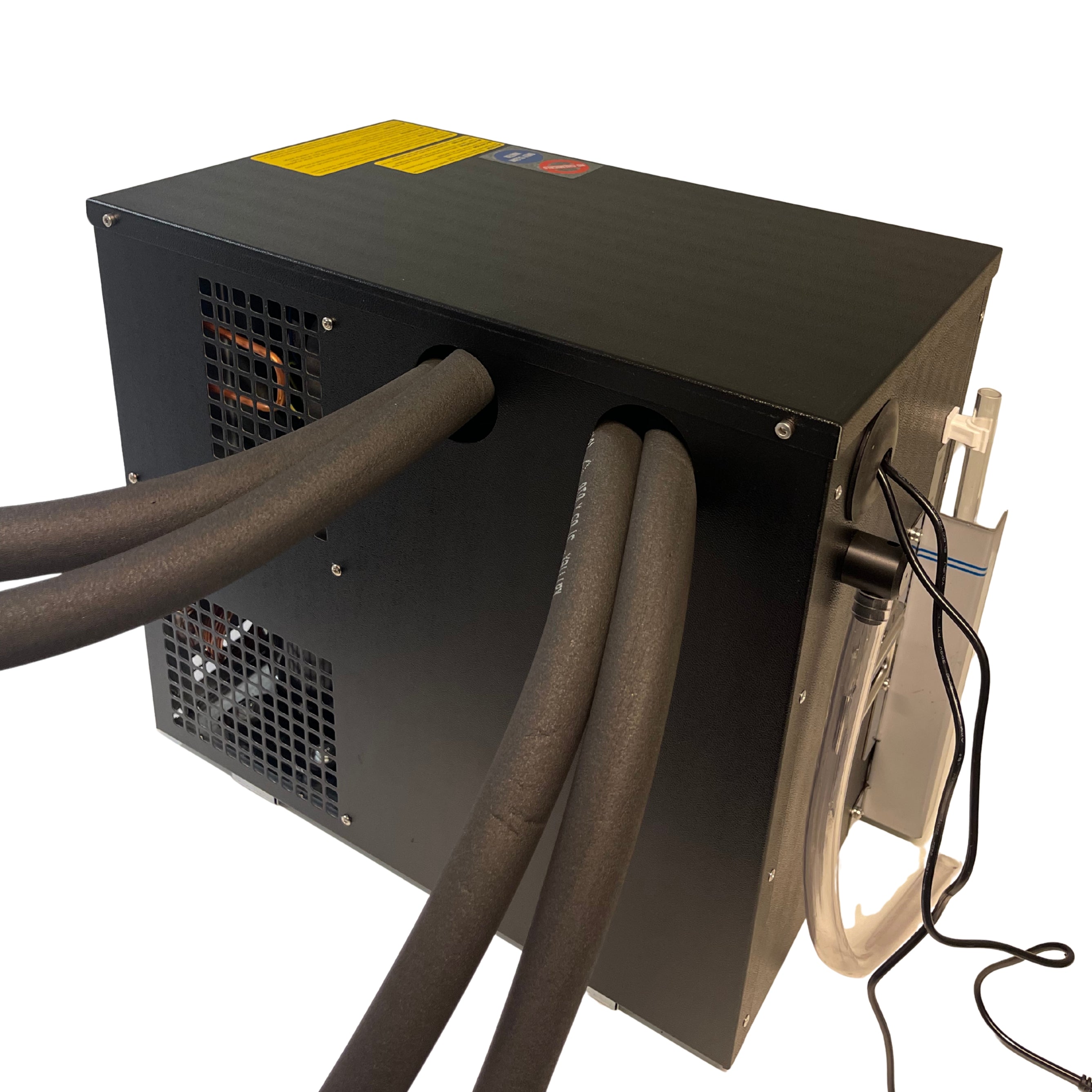 Lindr AS-40 Glycol Green Line glykolkjøler for nedsenkbare pumper har to isolerte slanger, et ventilert sidepanel og påmonterte kabler - perfekt for temperaturstyring i hjemmebryggingsoppsett. Merkevare: Lindr.