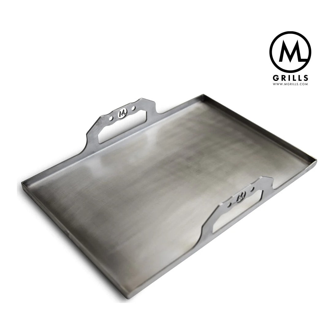 M-Grills stainless steel griddle with two carry handles