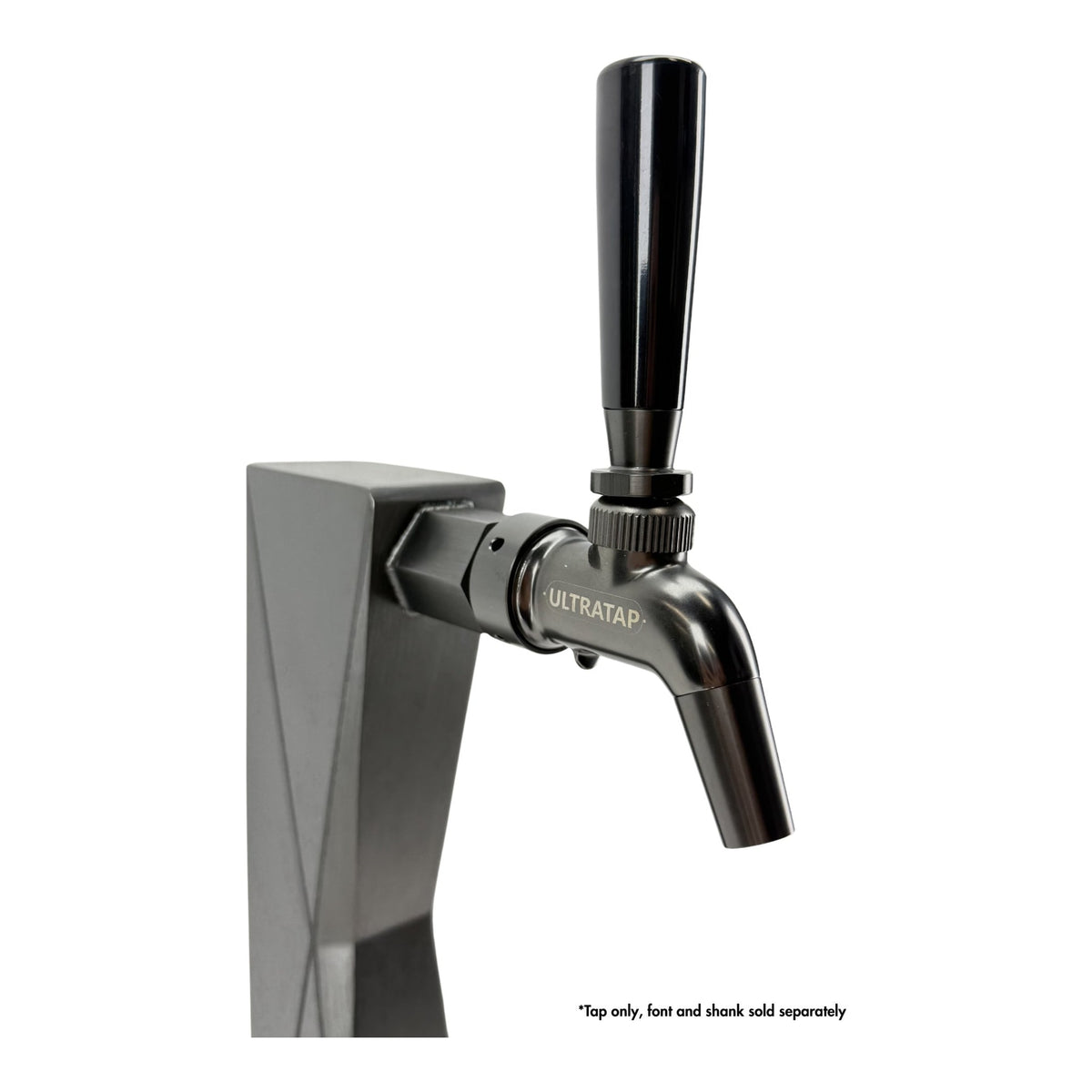 Ultratap Shadow Black - tappekran med håndtak – montert på et tappetårn (tårn og shank selges separat)